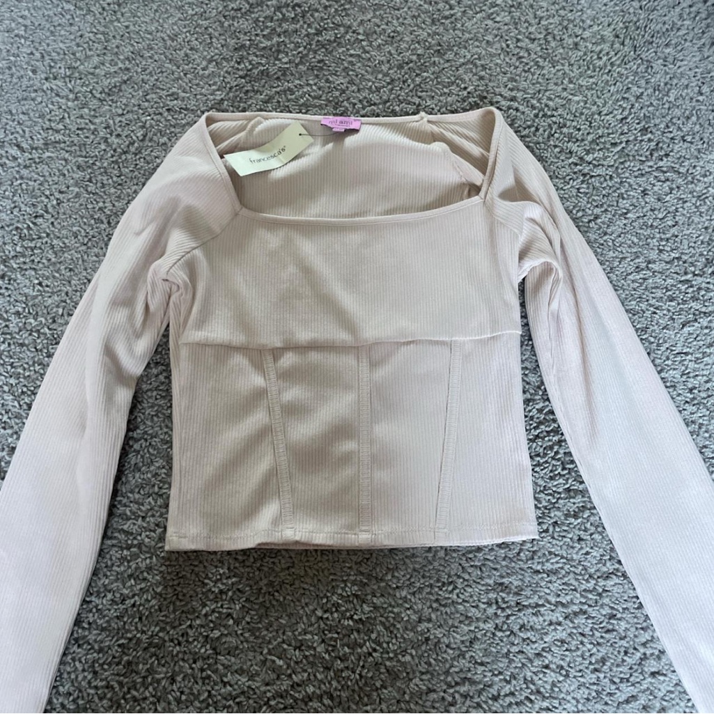 Francescas Mi Ami Light Pink Long Sleeve Top Brand